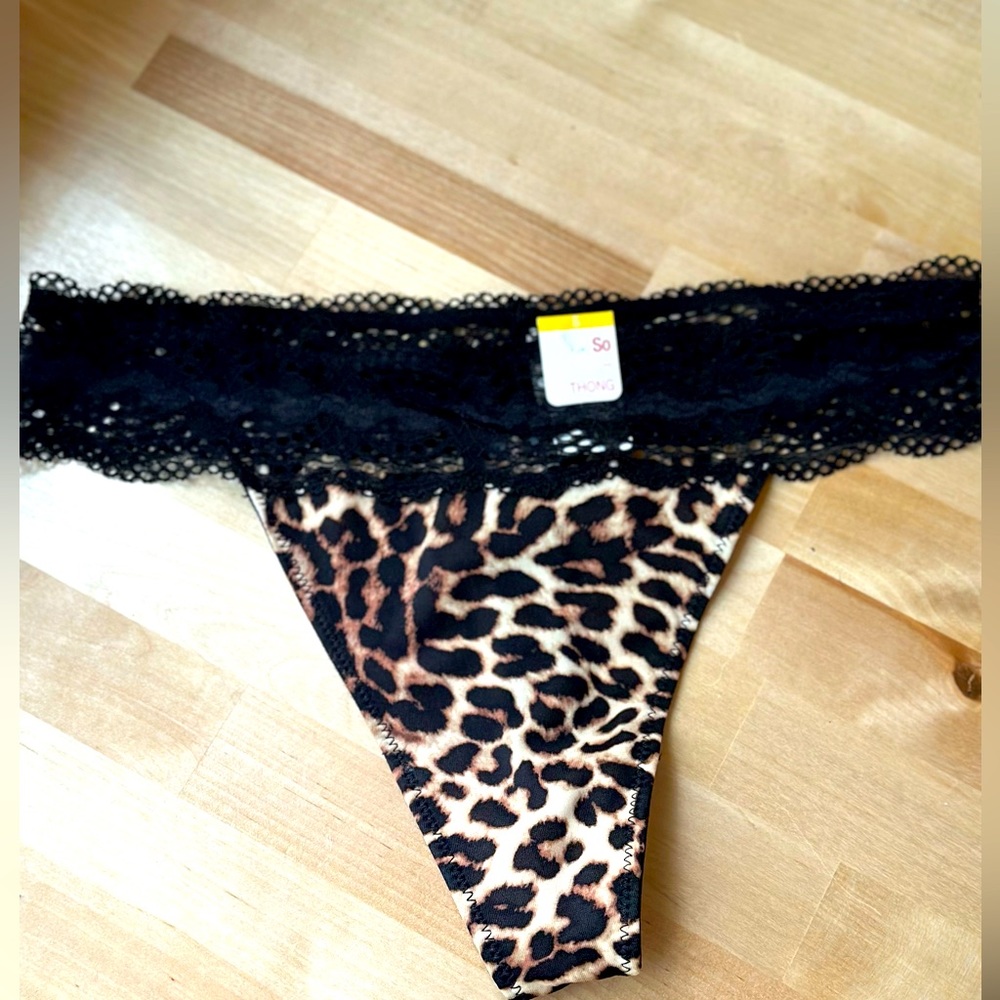 Cheetah print thong